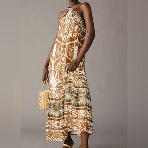 Anthropologie Vineet Bahl Printed Halter Dress